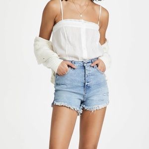 FREE PEOPLE BNWT CRVY Vintage High-Rise Shorts